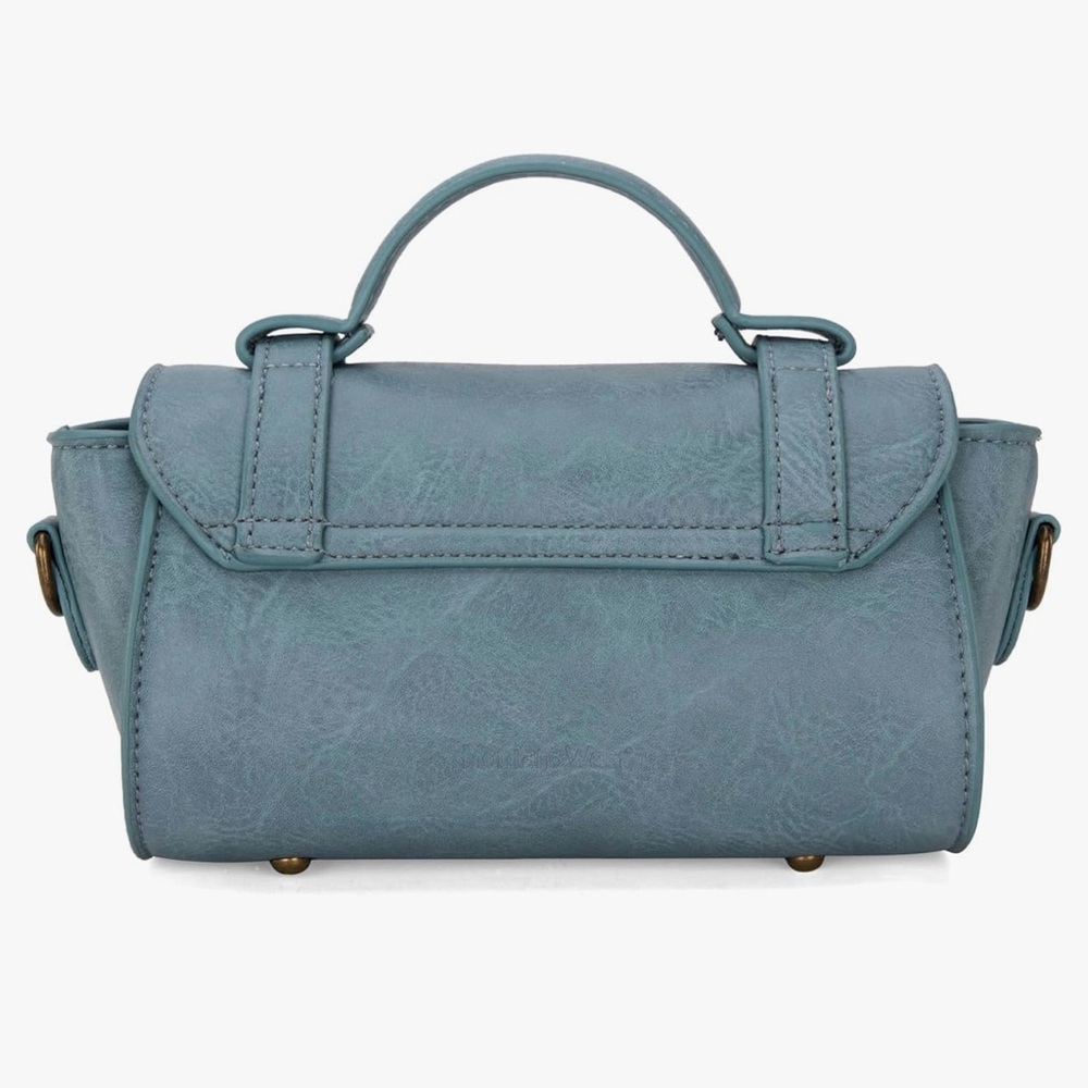 Montana West Blue Crossbody Bag with Gold Accents - Picture 4 of 4